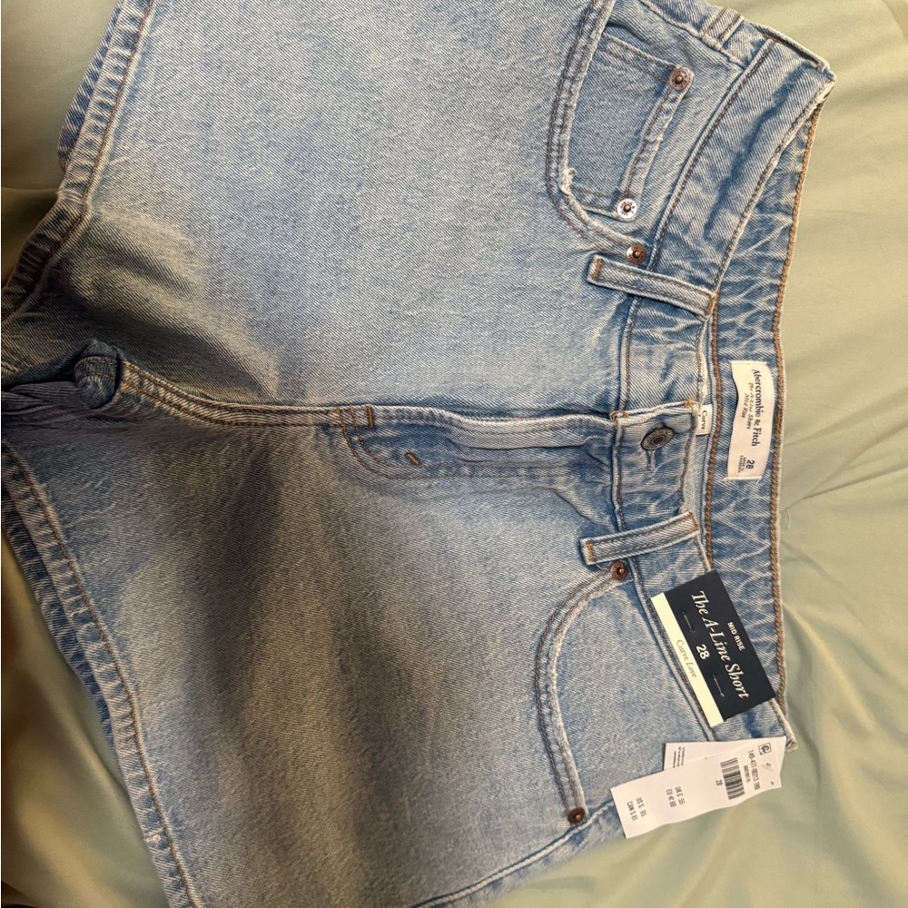 Size 32 Abercrombie & Fitch Light Blue Denim Jean Shorts